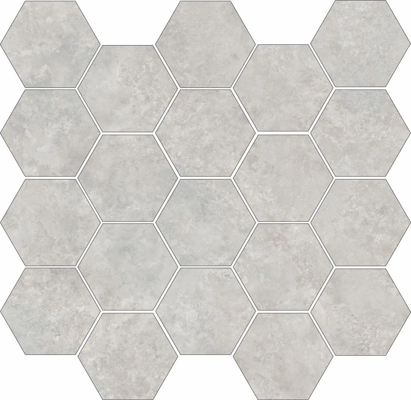 Lustra Grey Hex Mosaic .51 SF/PC Matte