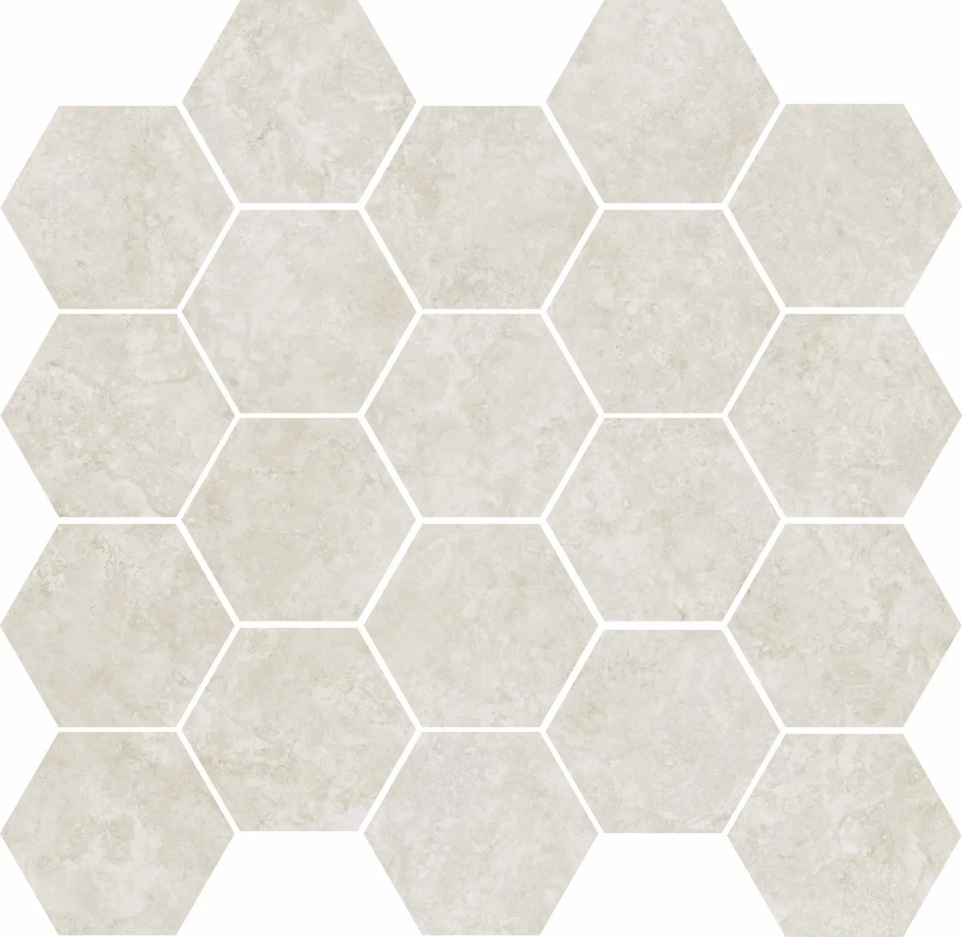 Lustra Ivory Hex Mosaic .51 SF/PC Matte