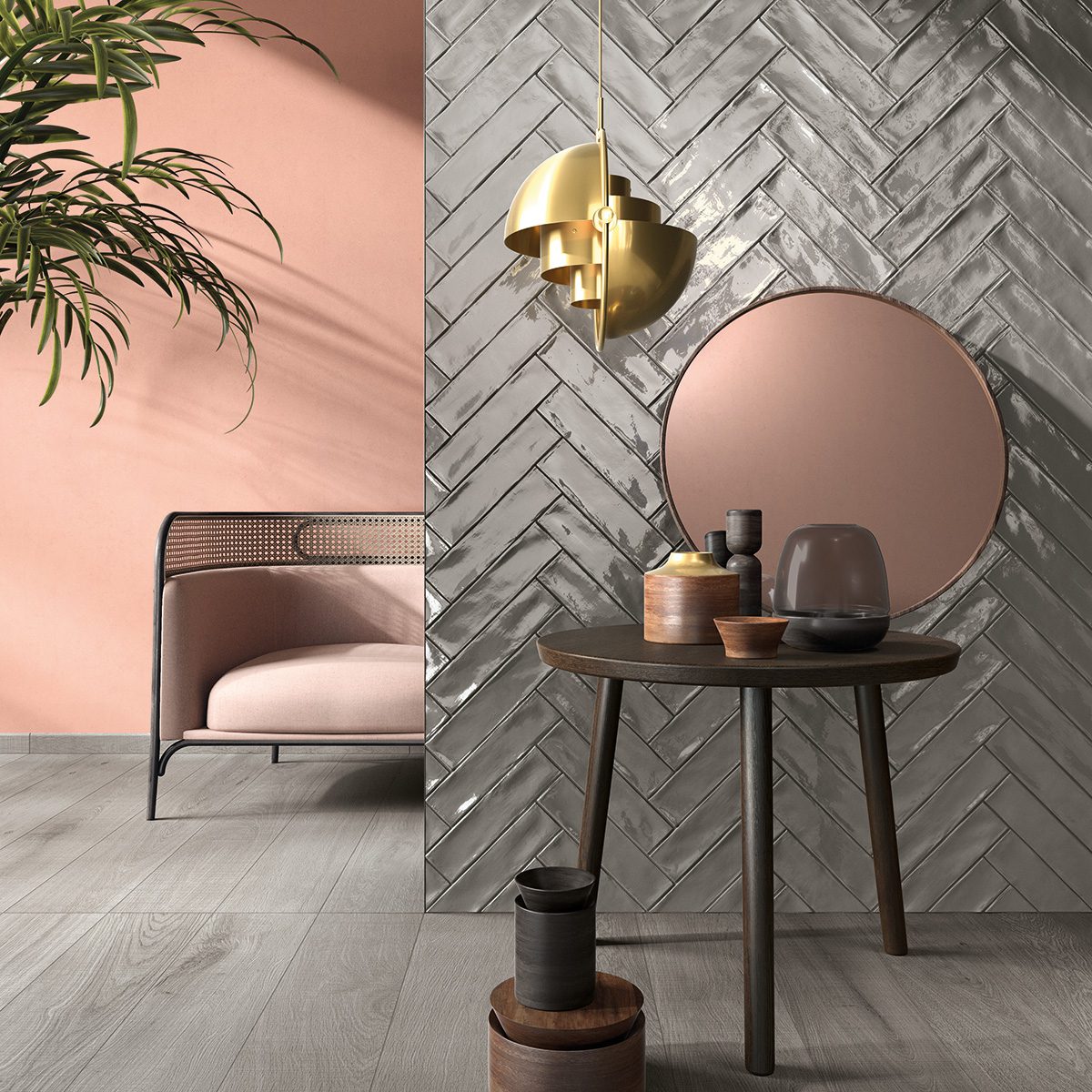 3x12 Contour Grey Subway Glossy - Image 2