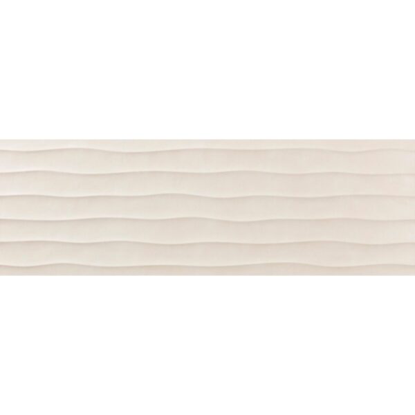 12x36 Pastel Alabaster Wavy Matte