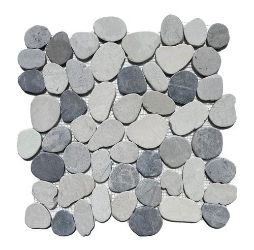 12x12 Tumbra Silver Mist Sliced & Tumbled